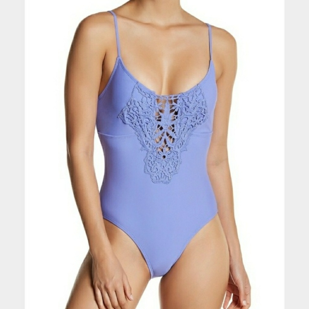 NWT Lace Up One Piece Swimsuit
